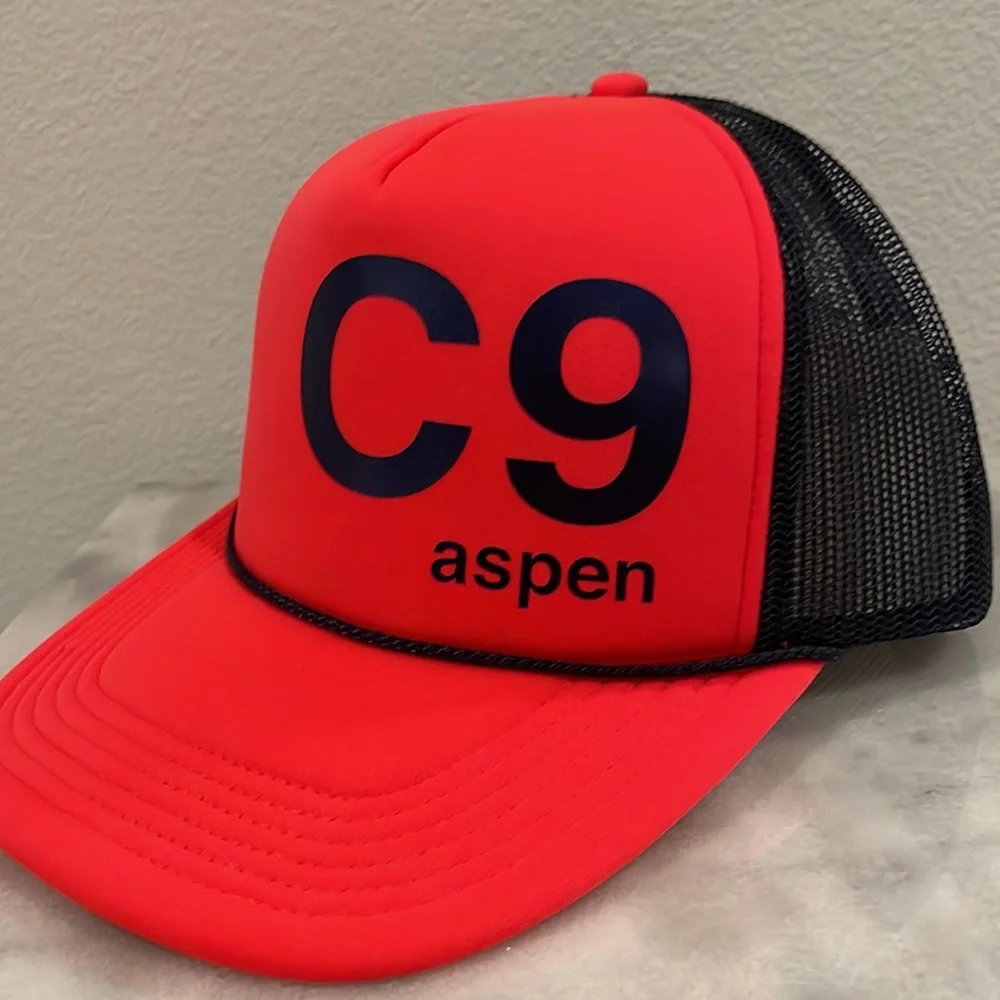 Cloud 9 Aspen Alpine Bistro Restaurant Rainbow Iridescent Purple Trucker Hat cap Cloud9 aspen semi-truker cap main image 4